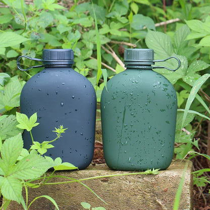 Tactical 1L Outdoor Sports Water Bottle Camping Water Bottle with Pouch Canteen Hiking Survival Drinking Kettle with Bag