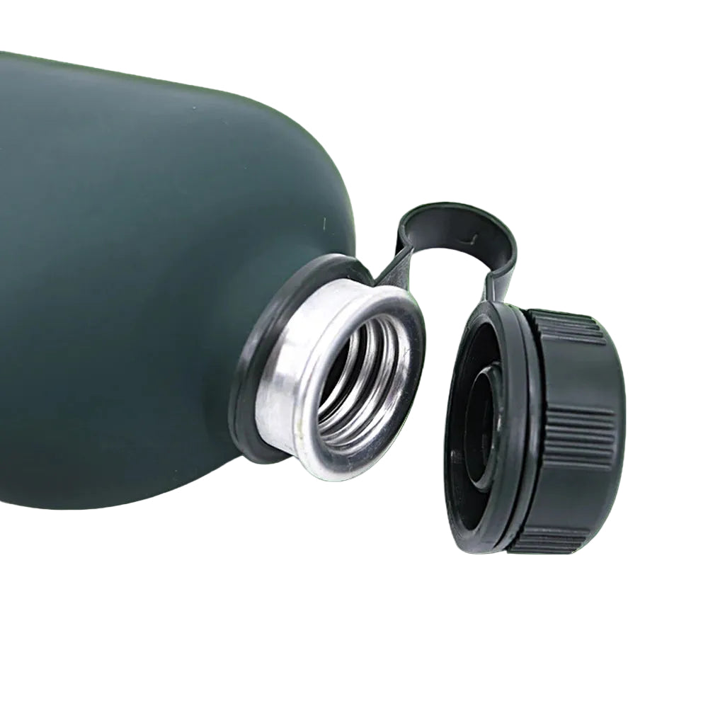 Tactical 1L Outdoor Sports Water Bottle Camping Water Bottle with Pouch Canteen Hiking Survival Drinking Kettle with Bag