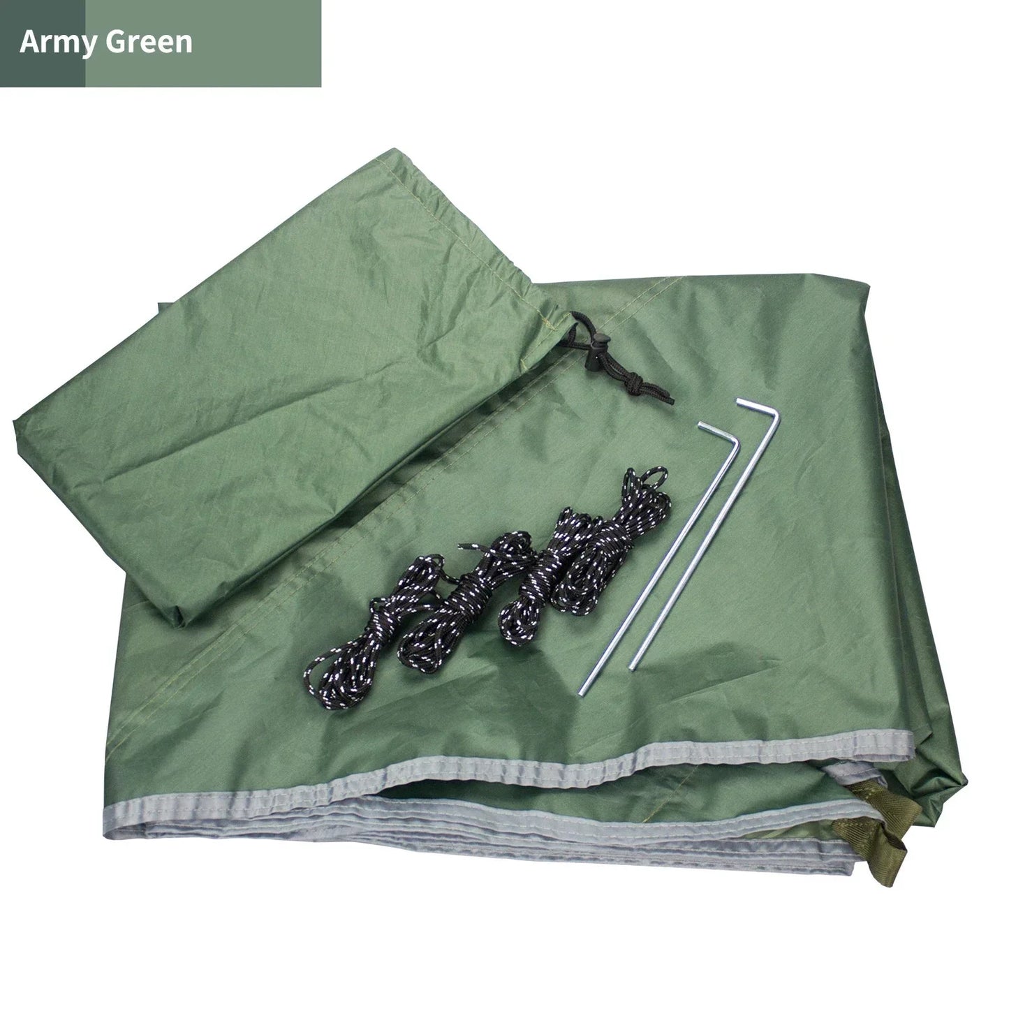 190T Rhombus Waterproof Tarp Tent Shade Outdoor Camping Hammock Rain Fly UV Garden Awning Canopy Sunshade Ultralight 340X260Cm