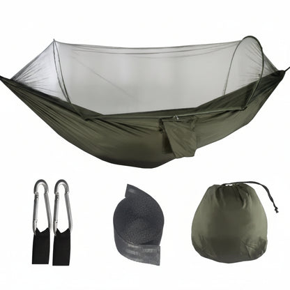 Outdoor Hammock with Integrated Mosquito Net, Camping & Leisure Hanging Bed