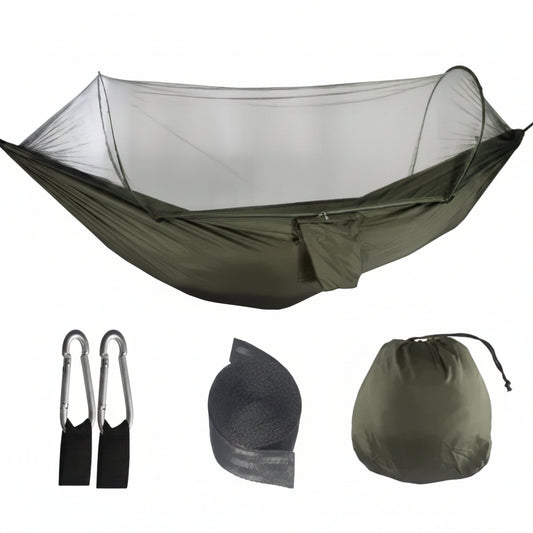 Outdoor Hammock with Integrated Mosquito Net, Camping & Leisure Hanging Bed